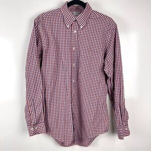 Brooks Brothers Men's Regent Polo Dress Shirt Supima Cotton Gingham Size Medium